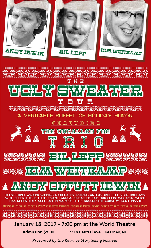 The Ugly Sweater Tour: A veritable buffet of holiday humor Featuring The Uncalled For Trio